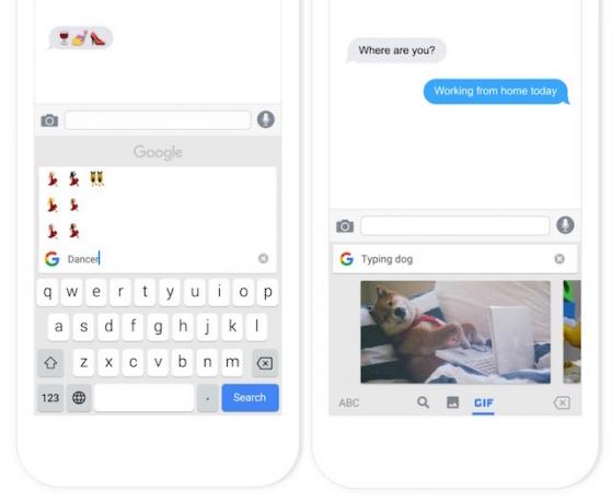 „gboard“ jaustukų gif paieška