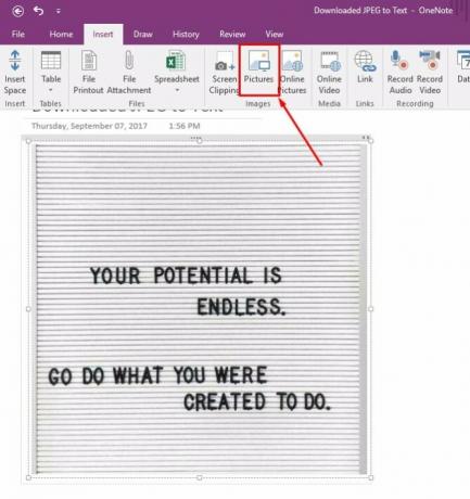 onenote optinis simbolių atpažinimas