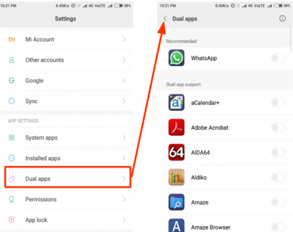 „Android“ versijos „xiaomi“ dvigubos programos