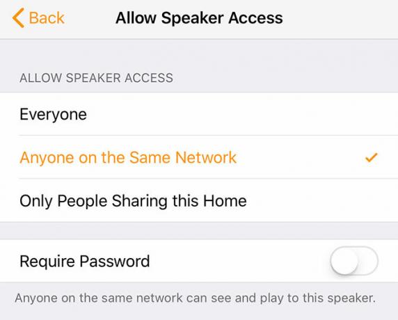 „HomePod“ garsiakalbių prieiga