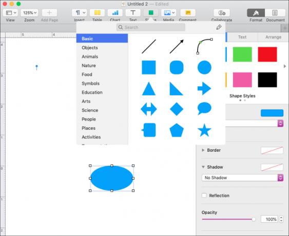 Įdėkite „Shape“ į puslapius „Mac“