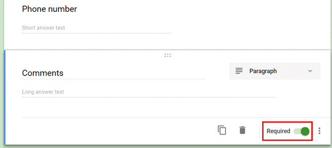 „Google“ skaičiuoklės, kontaktinė forma