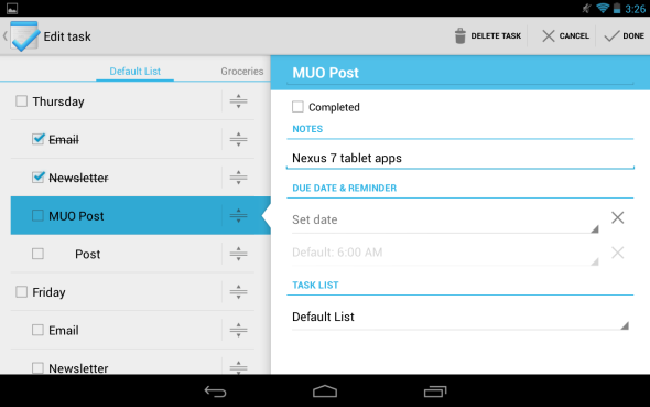 „Nexus 7“ programos