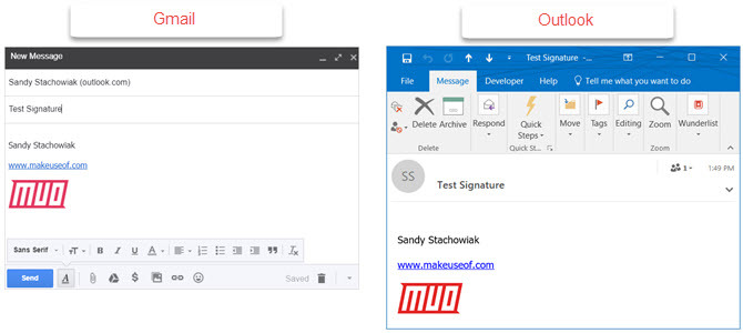 „Gmail“ bandymo parašas