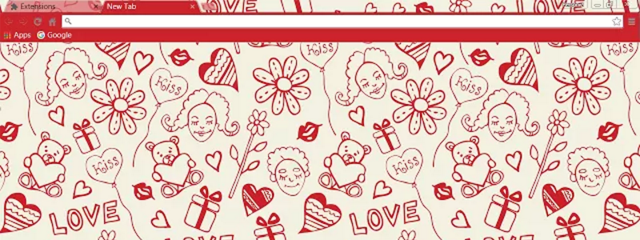 „ValentineLoveDoodlesChromeTheme“