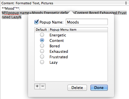 „TextExpander“ forma