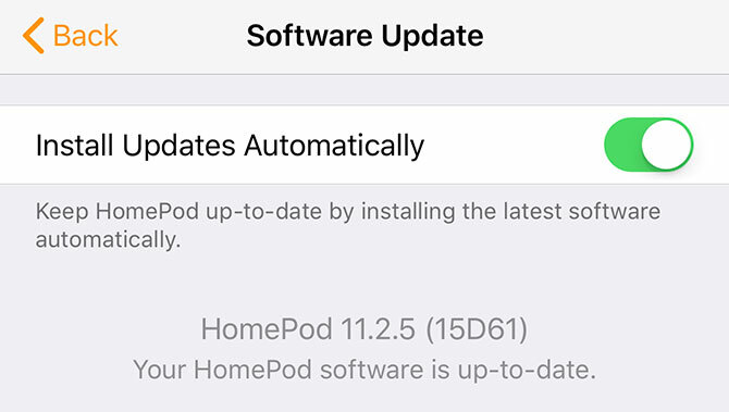 „HomePod“ programinės įrangos atnaujinimas