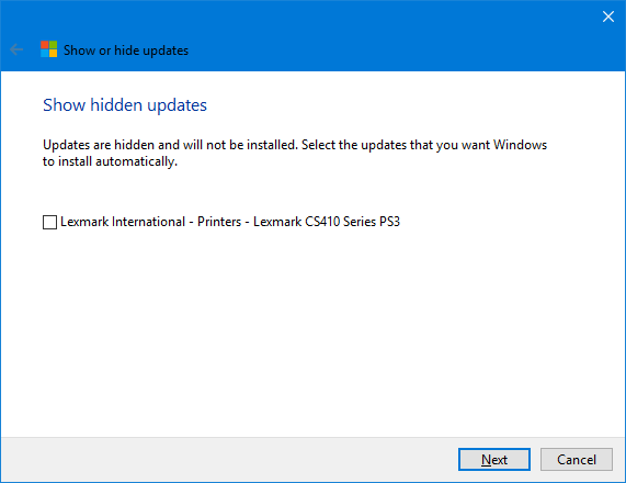 „Windows 10“ rodo paslėptus naujinius