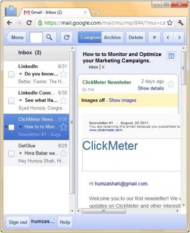 skaityti „gmail“ neprisijungus