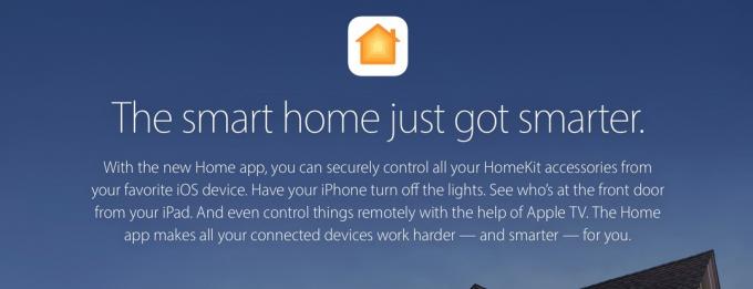 „Apple HomeKit“ tinklalapio reklama
