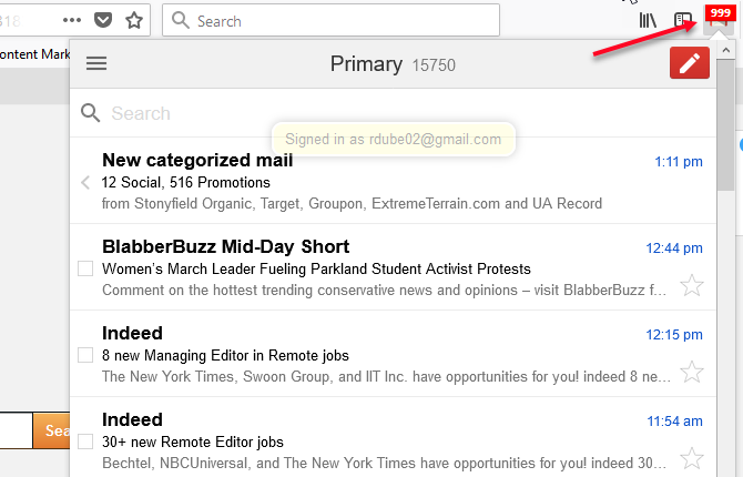 skirtingi būdai patikrinti gmail