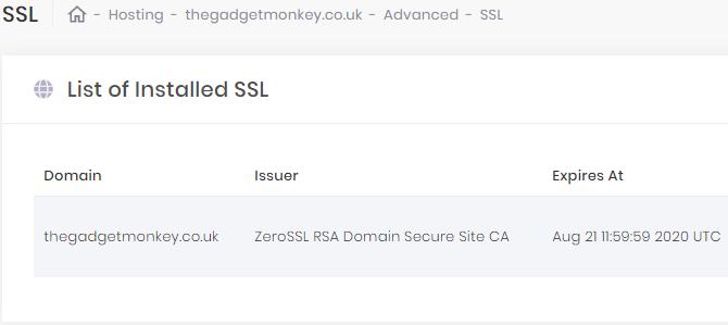 Įdiekite SSL sertifikatą savo serveryje