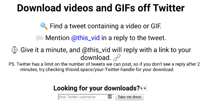 „@This_Vid“ yra lengviausias būdas atsisiųsti vaizdo įrašus „Twitter“