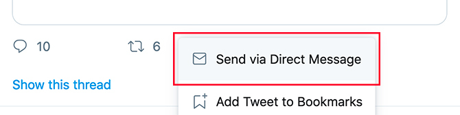 Siųsti „Twitter DM“