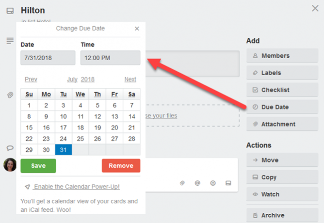 Pridėkite „Trello“ kortelės mokėjimo datą
