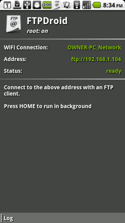 FTP serverio „Android“