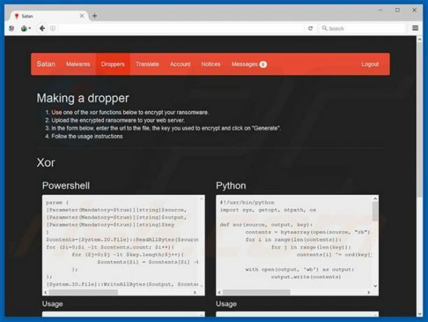 „Ransomware-as-a-Service“ atneš chaosą visiems „Ransomware“ kaip paslaugą „Satan Dropper“ kūrėjas