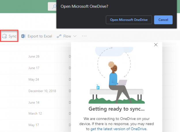 „Microsoft SharePoint Sync“ su „OneDrive“