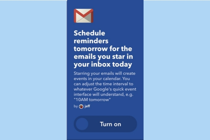 ifttt gmail pažymėti el. pašto kalendorių priminimai