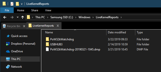 „Windows LiveKernelReports“