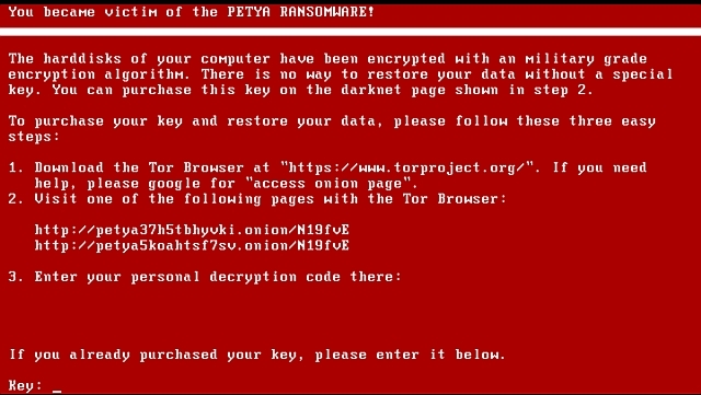 Petya Ransomware Jūs tapote auka