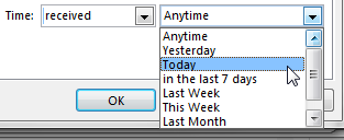 „Outlook“ tradicinio formato laiko filtrai