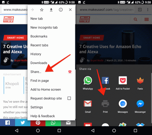 konvertuokite tinklalapį į PDF naudodami „Chrome“, skirtą „Android 3“