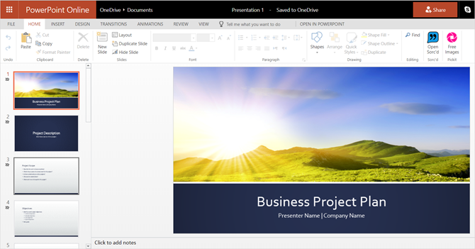 PowerPoint palyginimas internete palyginti su „powerpoint 2016“