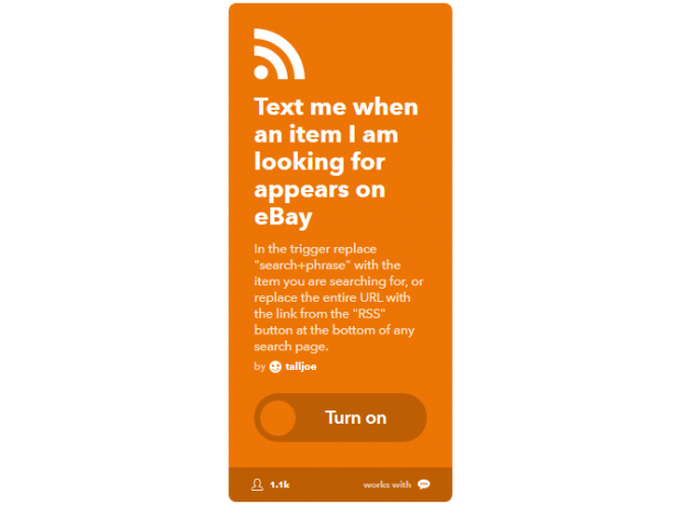 Galutinis IFTTT vadovas: naudokite galingiausią žiniatinklio įrankį kaip „Pro 55IFTTT EbayToText“