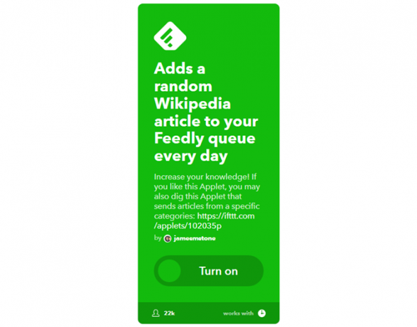 Svarbiausias IFTTT vadovas: naudokite galingiausią žiniatinklio įrankį, kaip „Pro 10IFTTT WikiToFeedly“