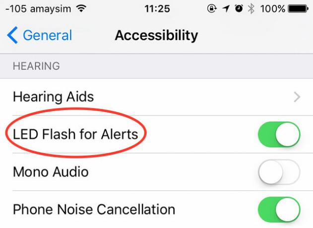 Kontroliuokite „iOS“ pranešimus „iPhone“ ar „iPad“ blykstėje