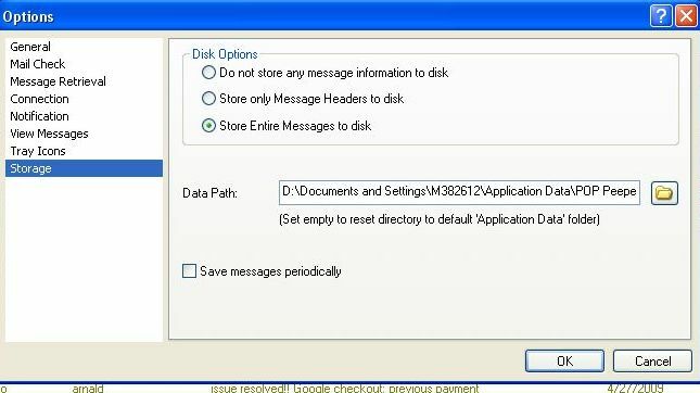 saugojimas Patikrinkite visus el. Laiškus ir gaukite el. Pašto įspėjimus naudodami POP Peeper („Windows“) saugyklą