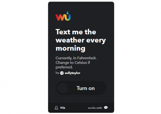 Galutinis IFTTT vadovas: naudokite galingiausią žiniatinklio įrankį, kaip „Pro 3IFTTT TextWeather“