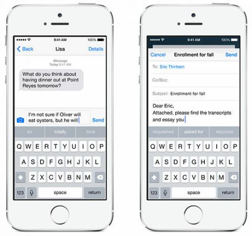 Kas naujo „iOS 8“? quicktype