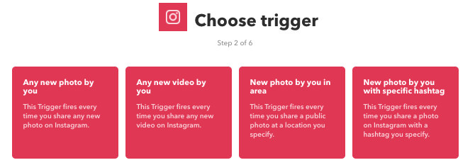 IFTTT trigeriai
