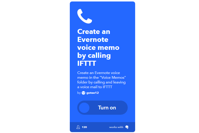 Pagrindinis IFTTT vadovas: naudokite galingiausią žiniatinklio įrankį, kaip „Pro 24IFTTT EvernotteVoiceMemos“