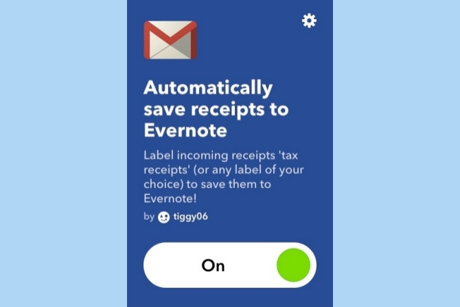 ifttt gmail išsaugokite kvitus „evernote“