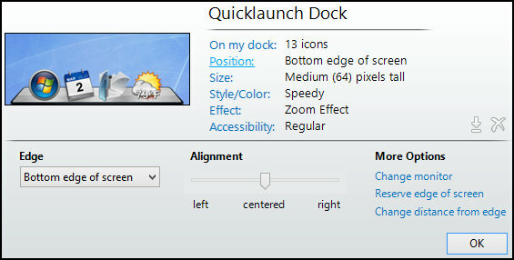 „ObjectDock“: greitai pritaikykite darbalaukį ir padidinkite jo funkcionalumą [„Windows“] „ObjectDock“ nustatymų pagrindinės pozicijos
