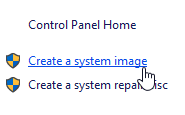 „Windows 10“ atsarginių kopijų kūrimas ir atkūrimas Sukurkite sistemos vaizdą