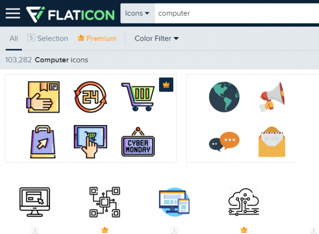 „FlatIcon“ kompiuterio piktogramos