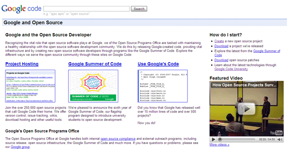 8 svetainės, kuriose galima sužinoti „Buzz“ apie atvirojo kodo programinę įrangą „GoogleCode“