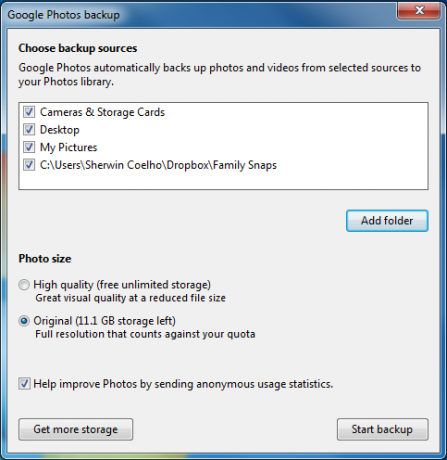 „Google Photos Desktop Uploader“