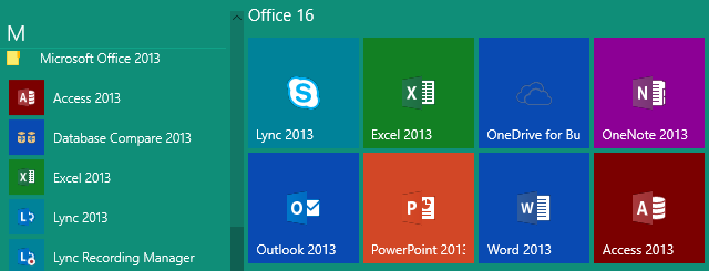 „Office 16“ su 2013 Sufiksu