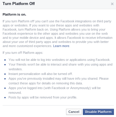 „Facebook-Disable-Platform“