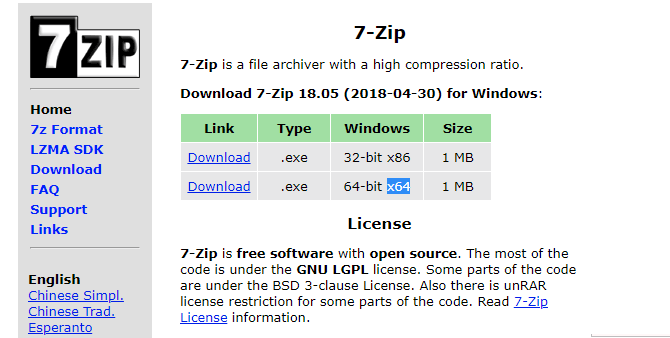 7-Zip 64 bitų versija