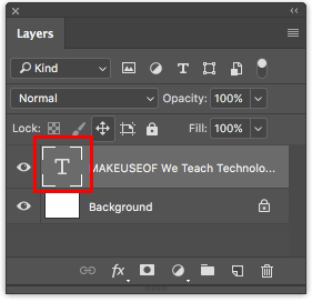 Kaip pridėti ir redaguoti tekstą „Adobe Photoshop Photoshop“ sluoksnių skydelyje