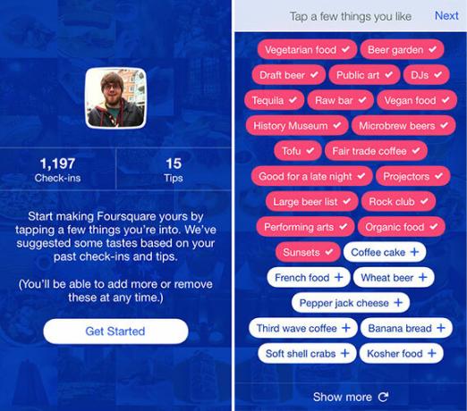 „Foursquare“ paleidžiamas kaip atradimo įrankis pagal jūsų skonį 4sq skoniui