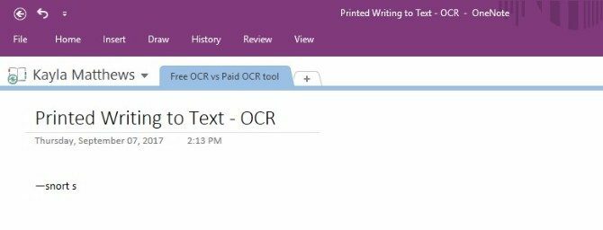 onenote optinis simbolių atpažinimas