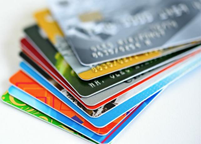 Kredito kortelių krūva