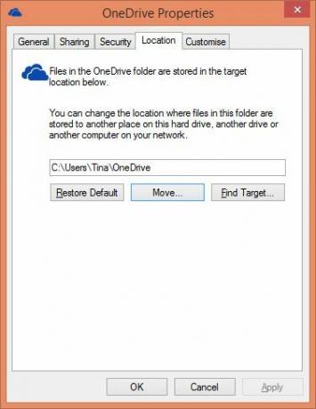 Perkelkite „OneDrive“ vietą